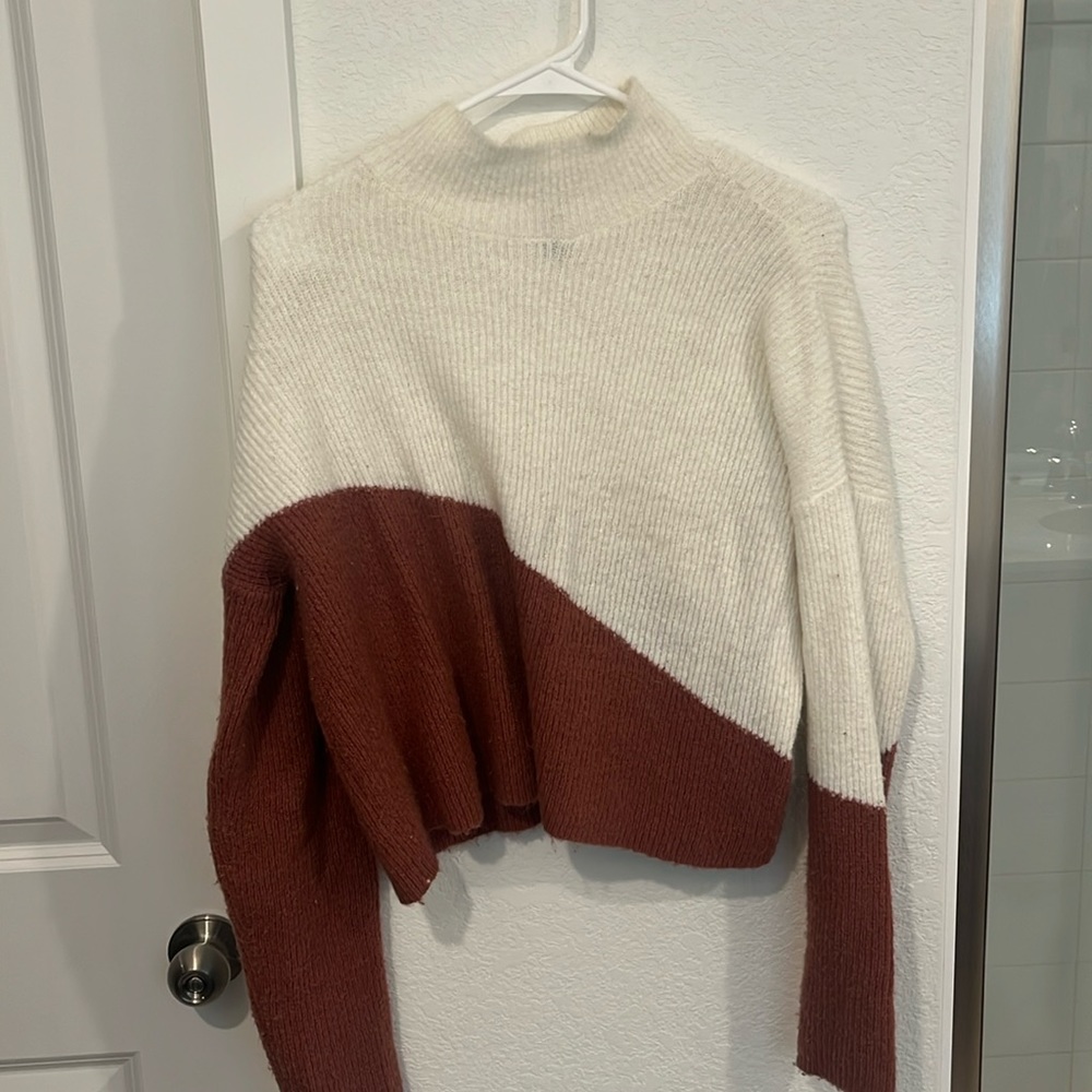 Pink and white planet gold sweater